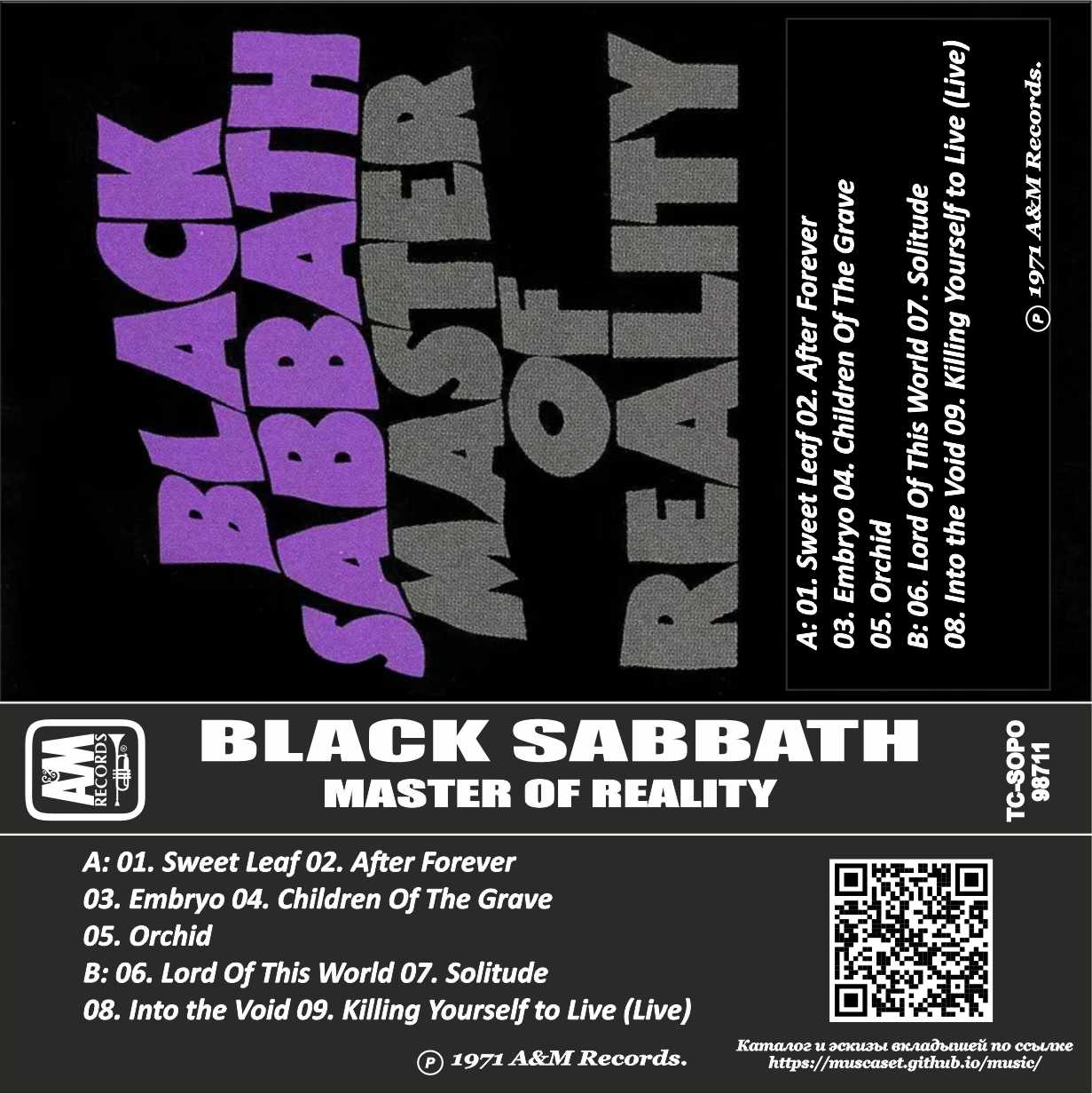 Black Sabbath-Master Of Reality